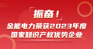 振奮！金能電力榮獲2023年度國(guó)家知識(shí)產(chǎn)權(quán)優(yōu)勢(shì)企業(yè)